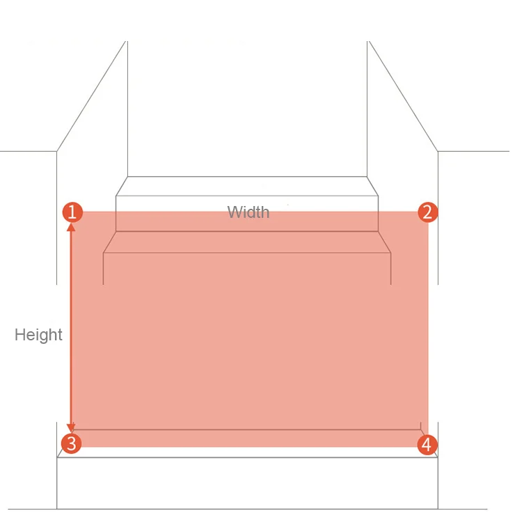 Carton packaging with the gate folded inside, showing brand label and SKU