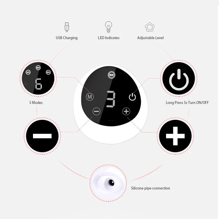 Portable Breast Pump Electric With Led Touch Screen