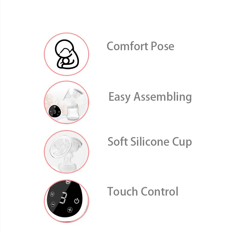 Electric Silicone Cordless Breast Milk Pump with Suction