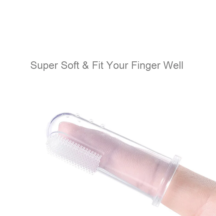 Close-up of the train toothbrush bristles and tongue-cleaning bumps