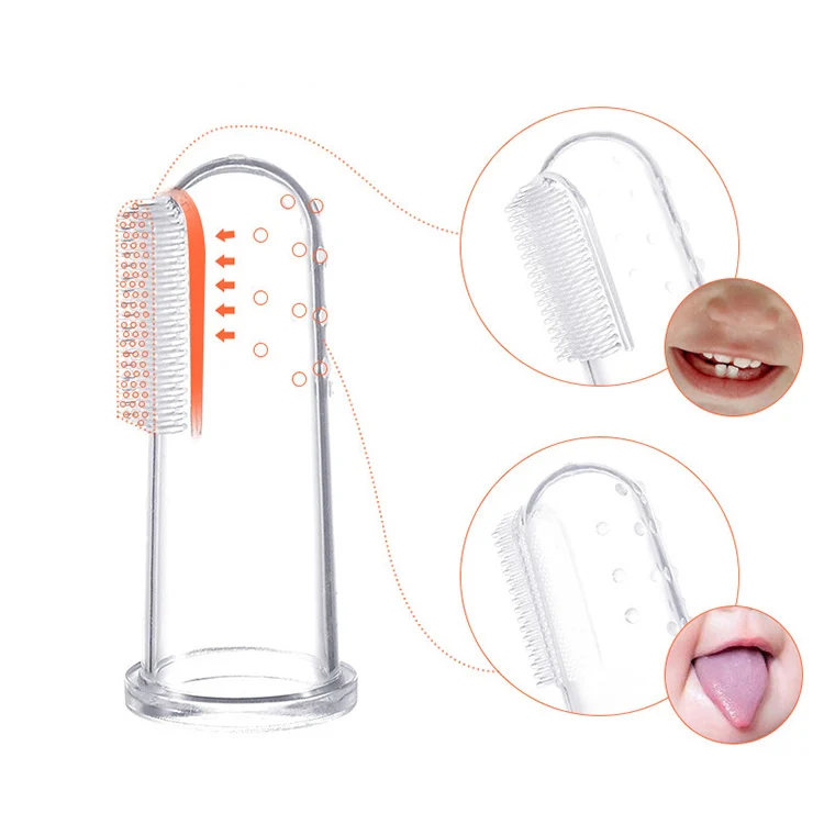 Train toothbrush with bristles facing down, showing dual-sided design
