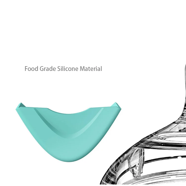 Close-up of the curved edge of the silicone guard