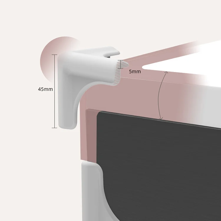 Close-up of the rounded edge and smooth surface of the silicone protector