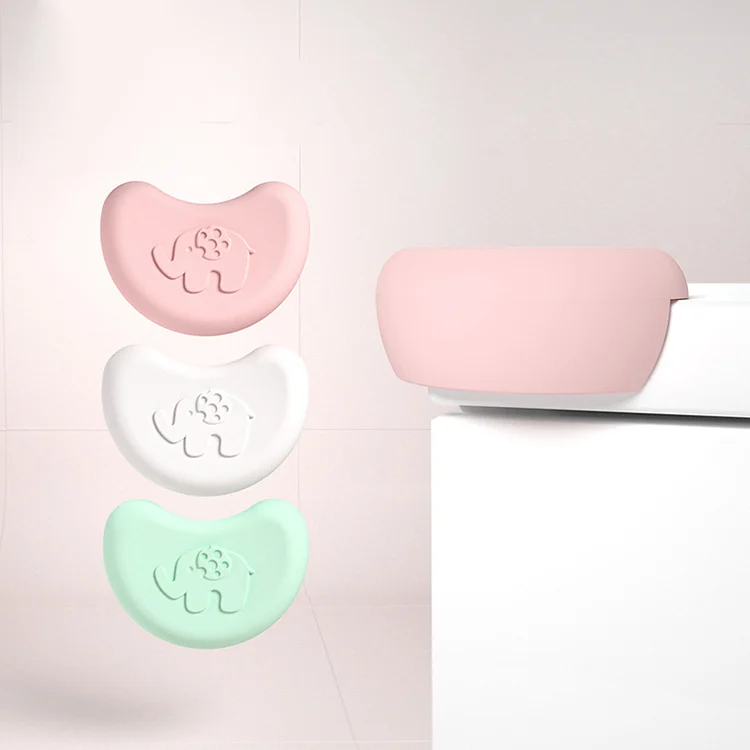 Close-up of a silicone corner protector with smooth surface and rounded edges