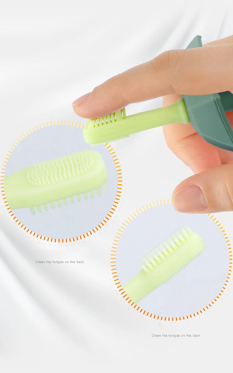 Toothbrush head and safety cap separated from the handle