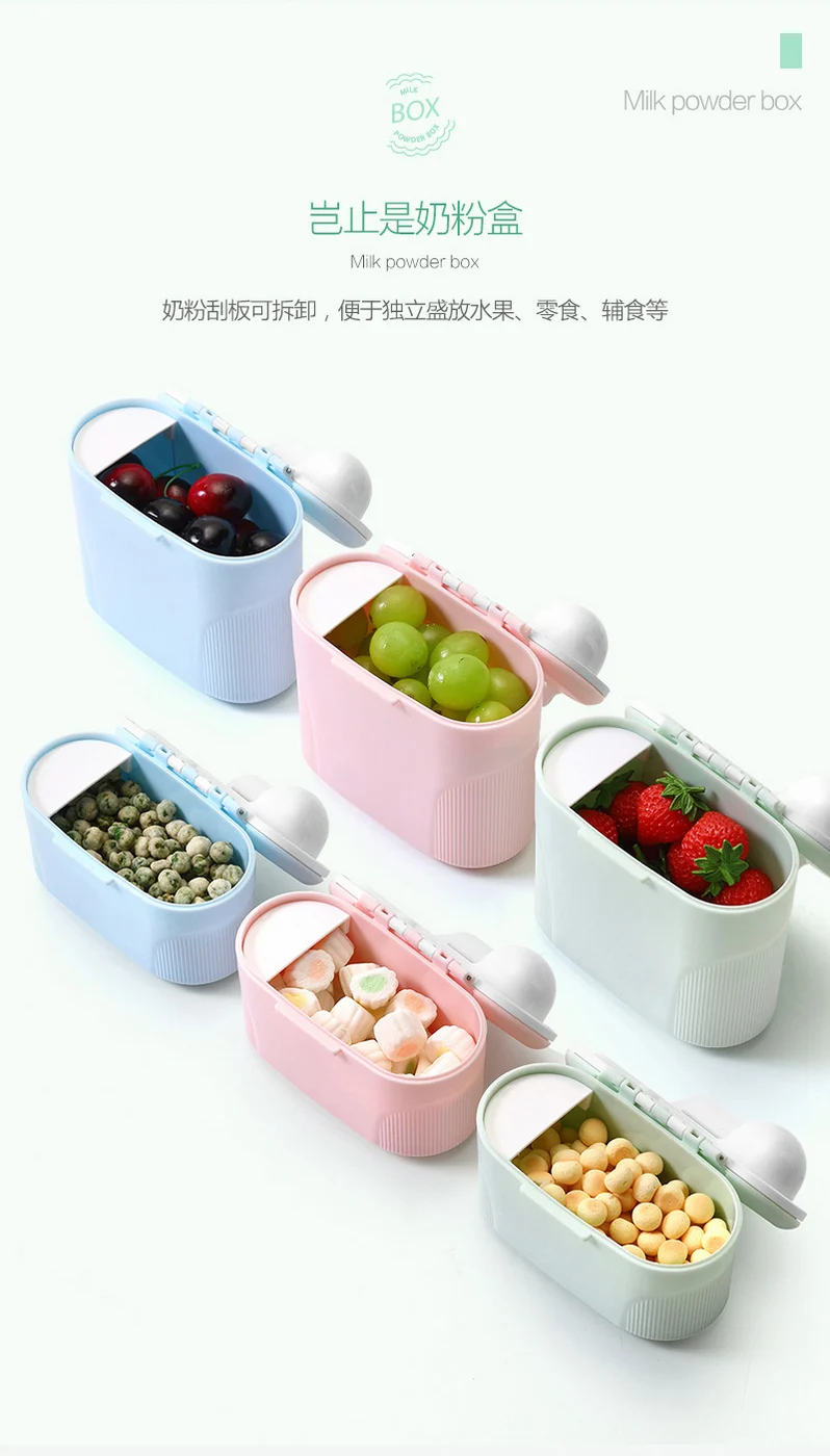 Stacked 280ml and 600ml containers in blue, pink, and green
