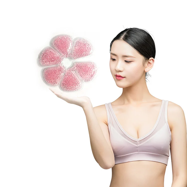 Fabric pouch with two breast gel pads inside