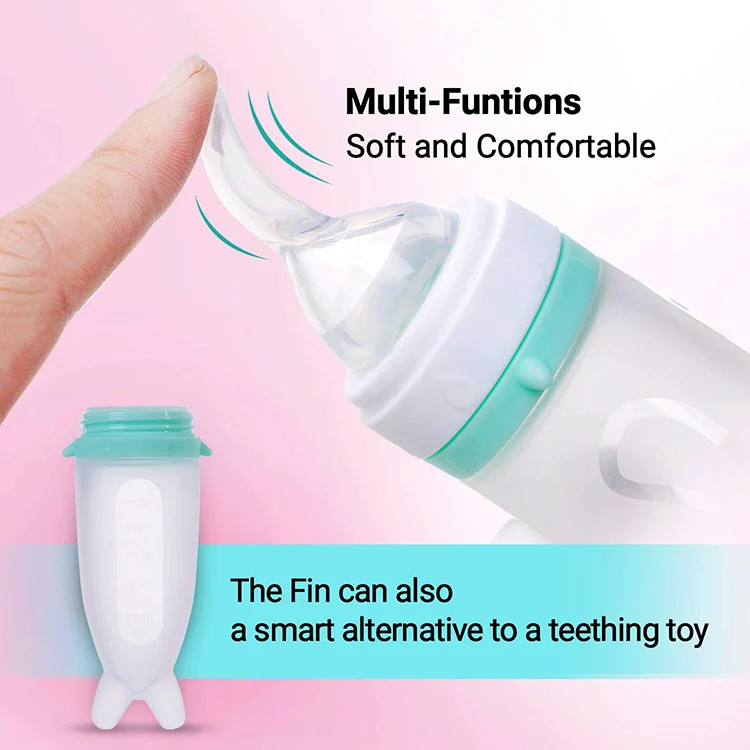 Feeding spoon in a zip bag with colour box packaging