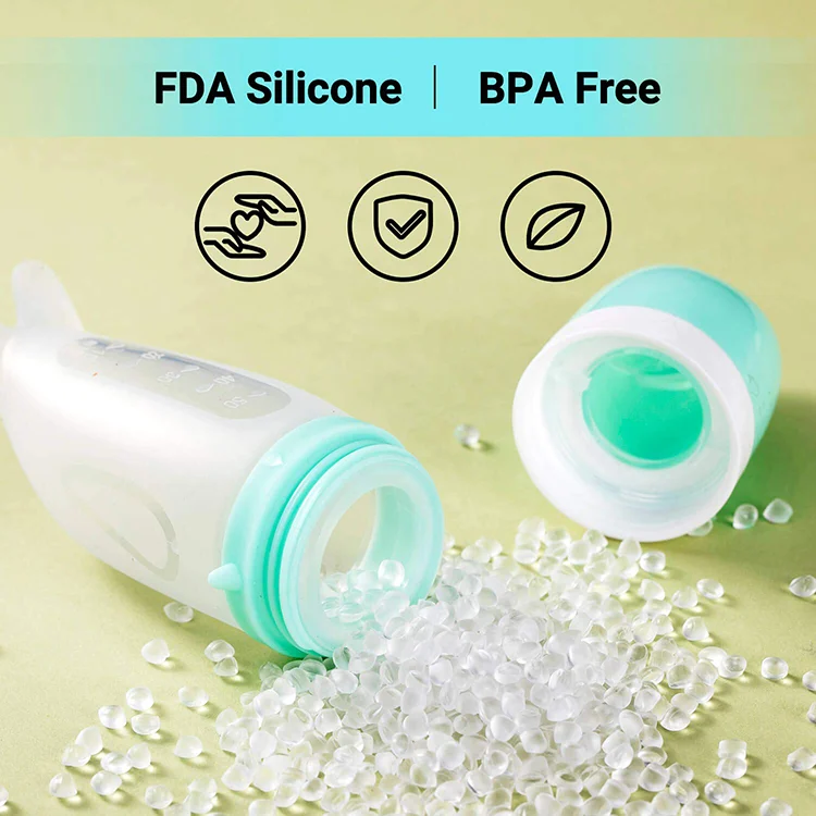2-in-1 Silicone Fresh Fruit Pacifier Baby Food Squeeze Spoon Feeder for toddlers