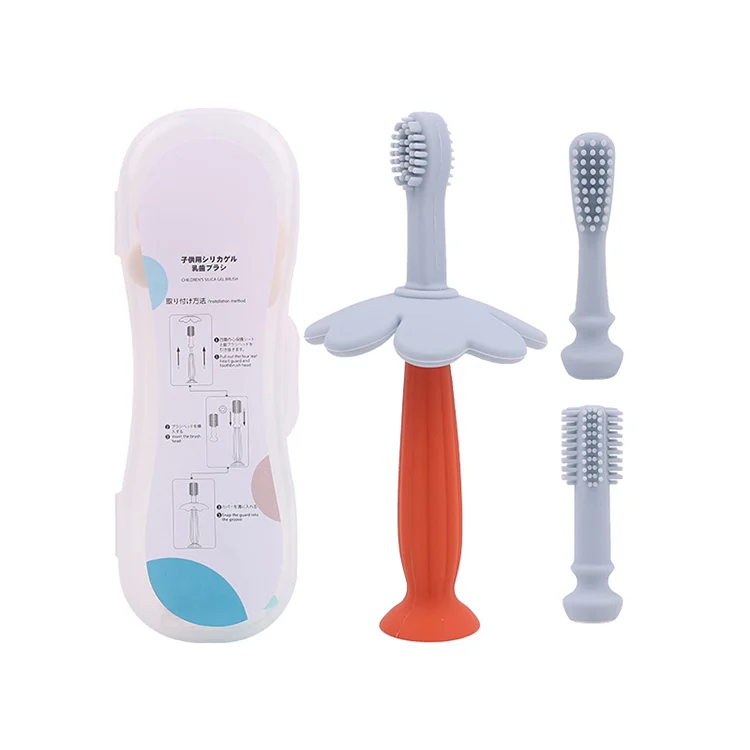 3 Stage Silicone 360 Degree Toddler Anti-Choke Baby Toothbrush