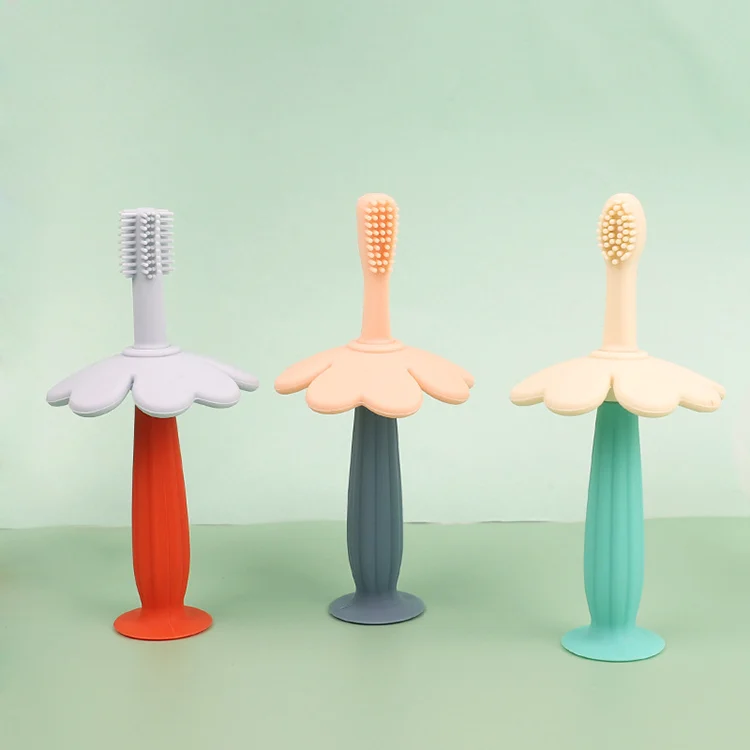 3 Stage Silicone 360 Degree Toddler Anti-Choke Baby Toothbrush