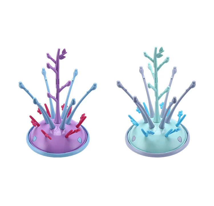 Close-up of the soft bristle bottle brush included with the drying rack