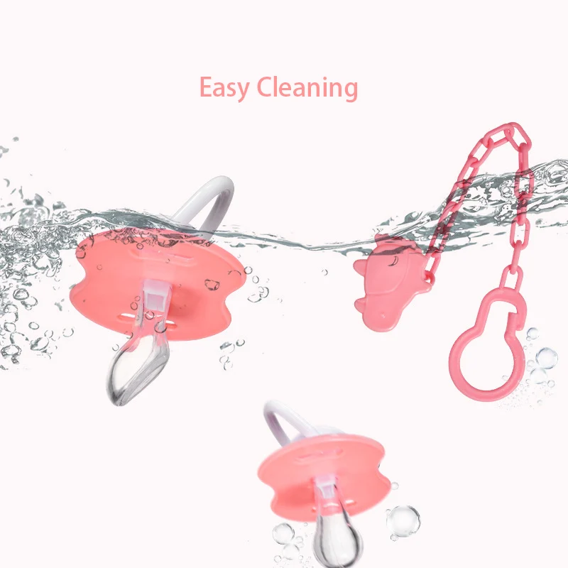 3-in-1 Cute Animal Design Toddler Baby Pacifier Set with Anti-Lost Clip