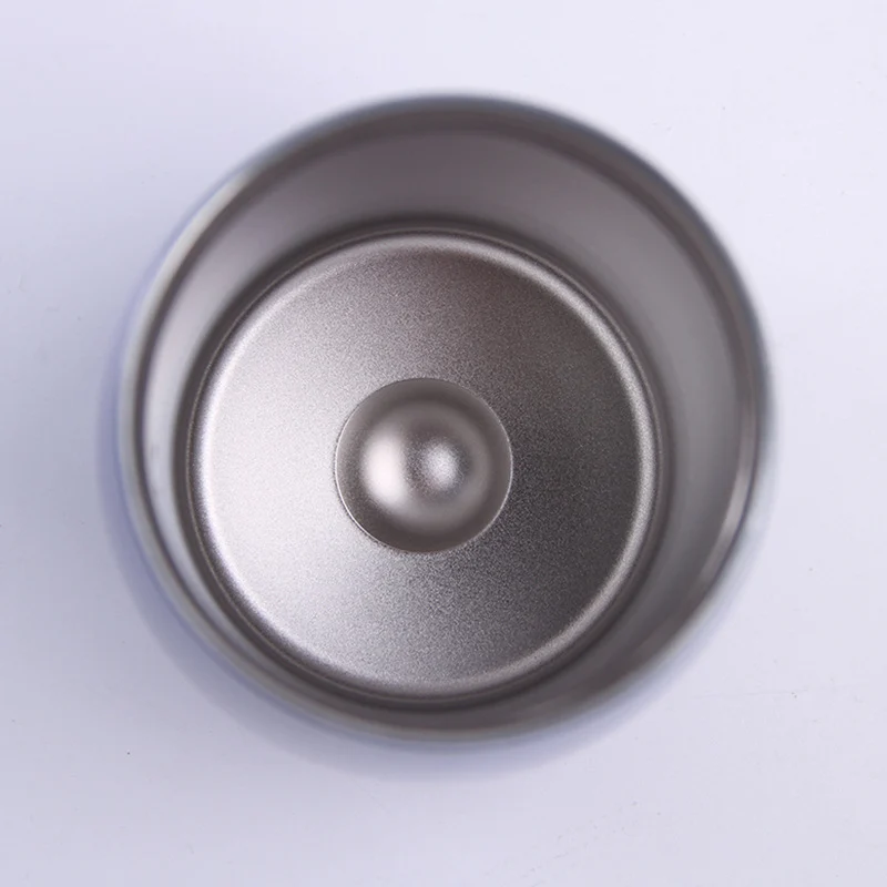 Red 10 oz insulated sippy cup with lid removed, showing interior