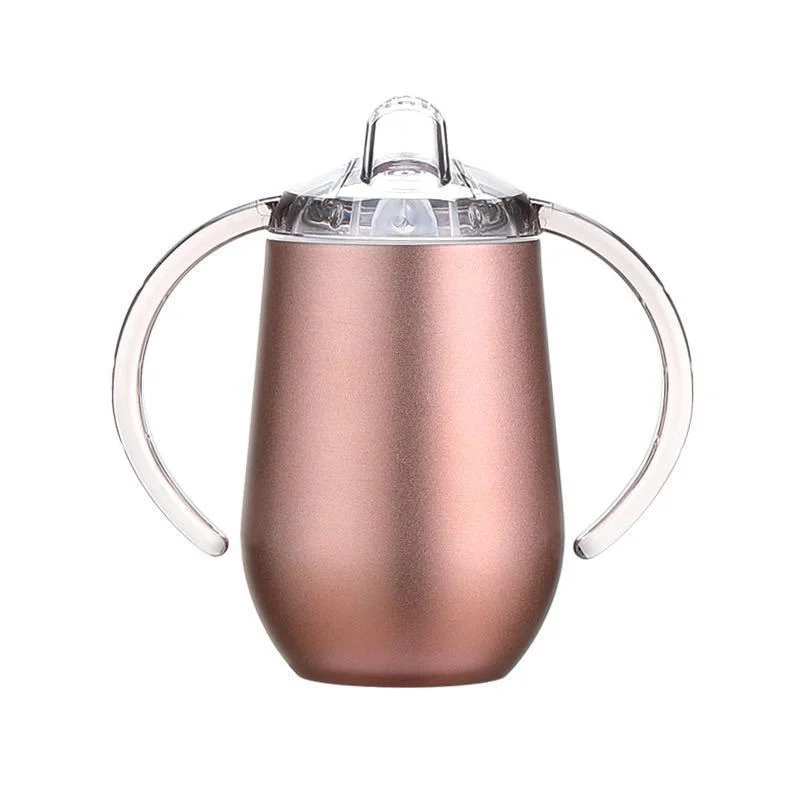 10 oz No-Spill Stainless Steel Insulated Sippy Cup for Toddler Baby