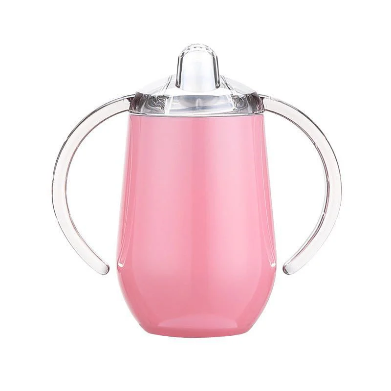 Blue 10 oz insulated sippy cup with Tritan lid and handles