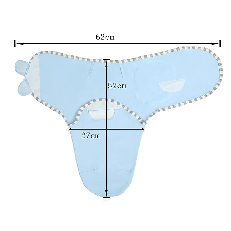 Cotton Stretchy Baby Swaddle Blanket With Hat Set
