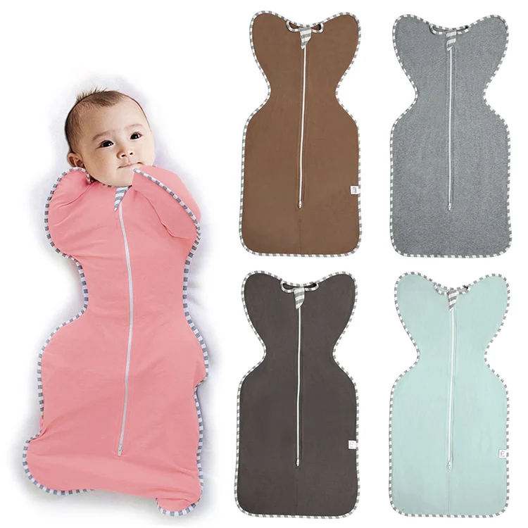 Back view of the sleep sack showing full zipper length and fabric stretch