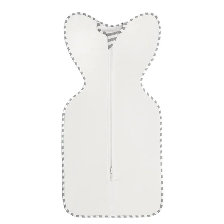 Side view of the sleep sack with arms in and zipper closed