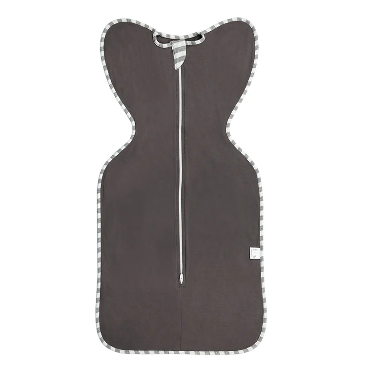 Front view of the sleep sack with arms up and neck protection cover