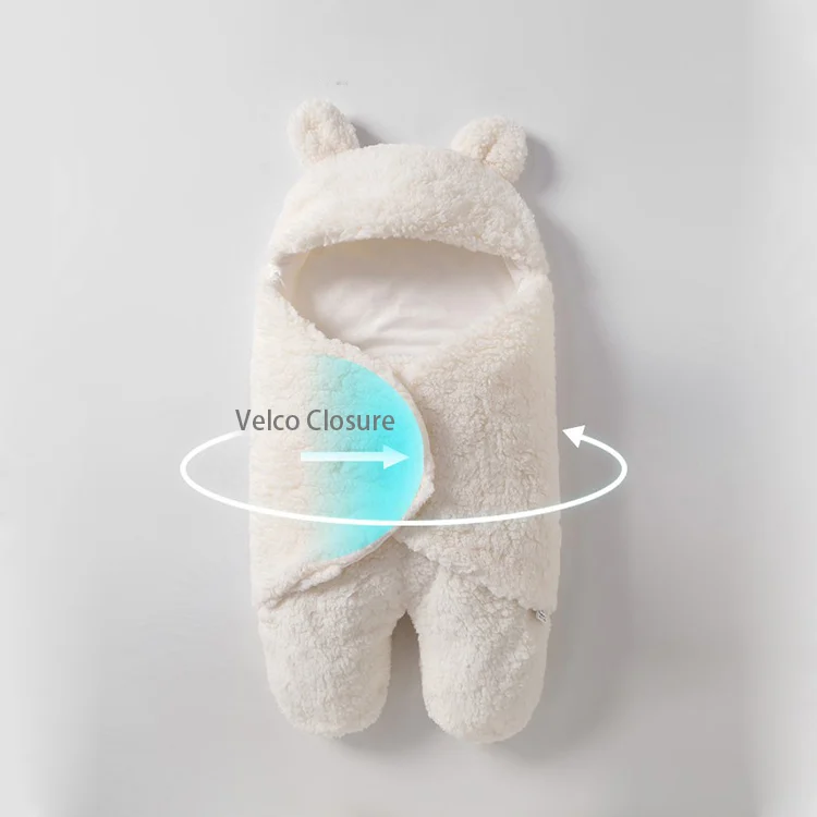 Fleece Infant Bear Hooded Sleeping Bag