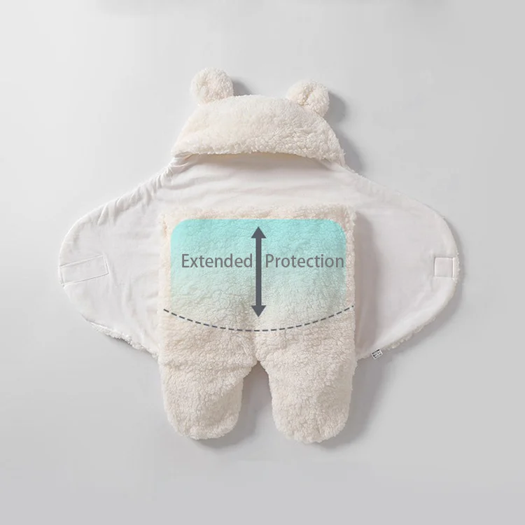 Fleece Infant Bear Hooded Sleeping Bag