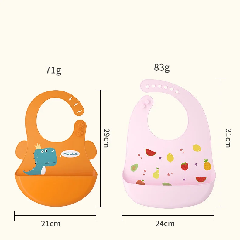Silicone baby bib in a stack of 400 units packed in CTN