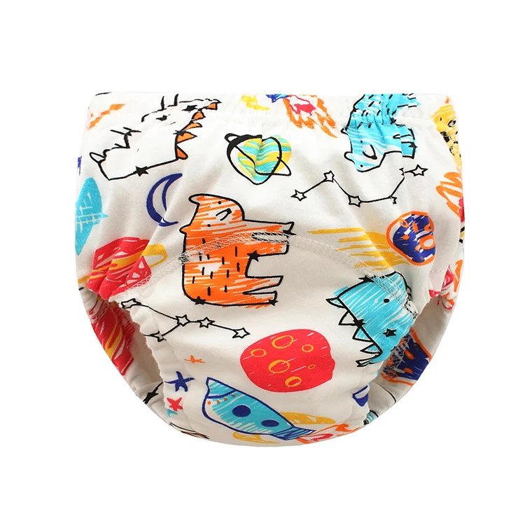 Diaper in use with a baby, showing full coverage and no gaps