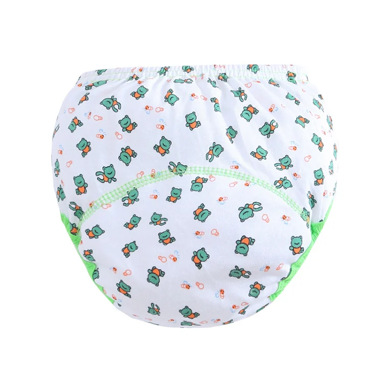 Close-up of the elastic leg band and fastener on a reusable cloth diaper