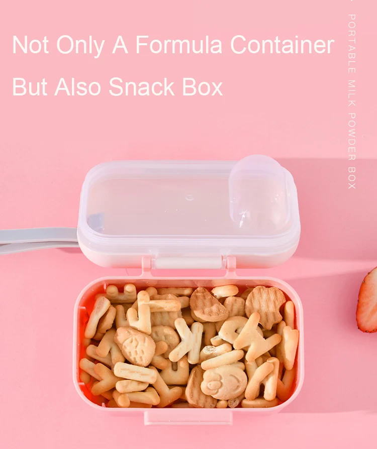 Portable PP Plastic Airtight Baby Food Snack Dispenser Milk Powder Container