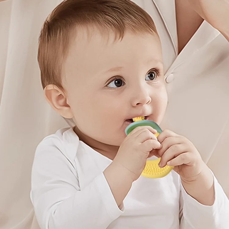 Prevent Swallowing Silicone Toothbrush Teether