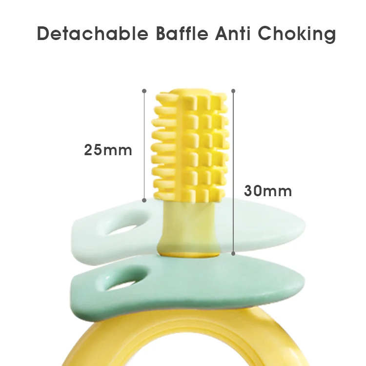 Teether toothbrush with no detachable parts visible