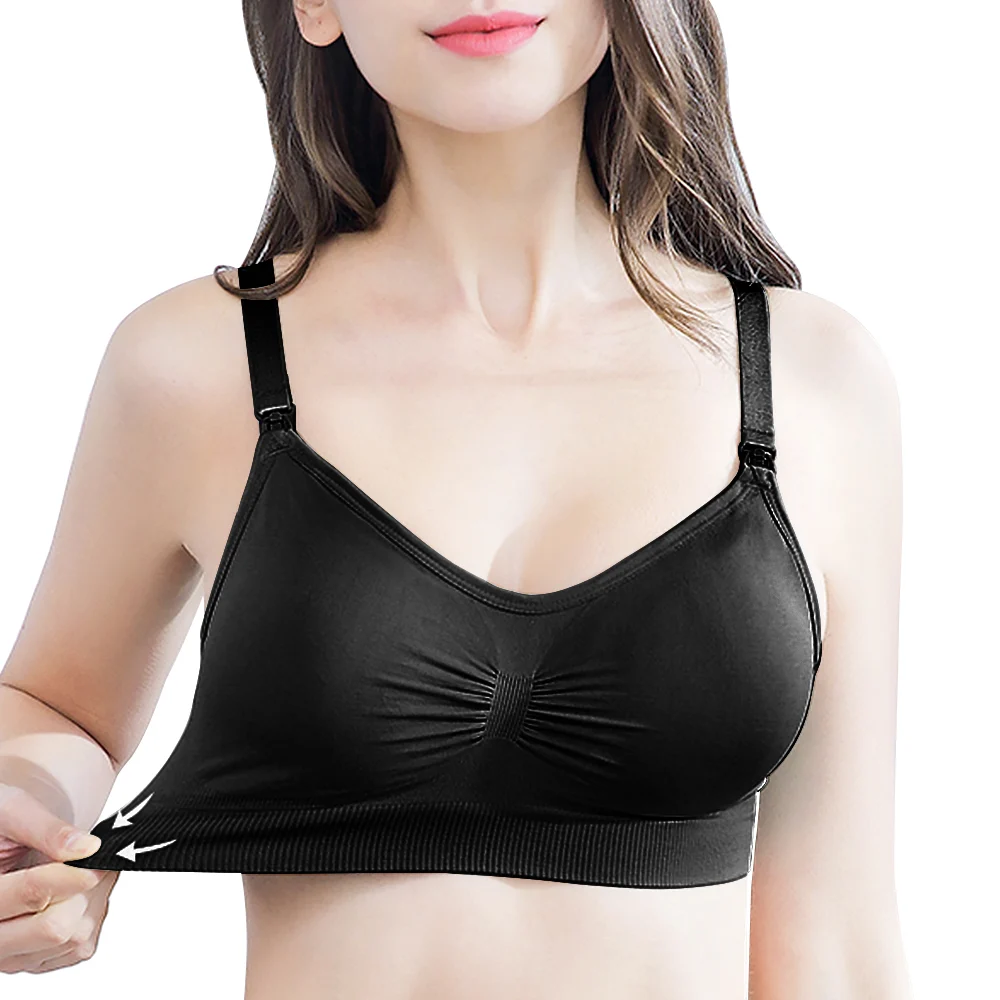 Side view of the bra showing the inner cup sling and seamless construction