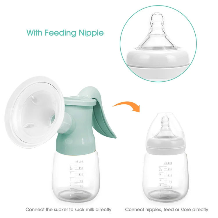 Manual breast pump in oColor box packaging