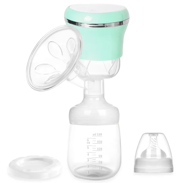 Black 2 in 1 electric breast pump with soft petal silicone shield and LED touch screen
