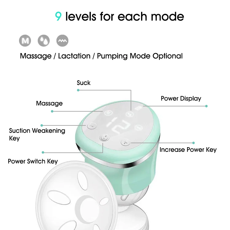 2 in 1 Single Adjustable Suction Portable Electric Breast Pump