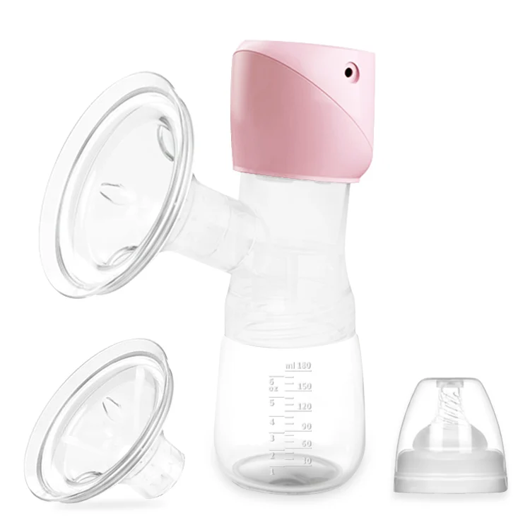 Black electric breast pump with LED display and touch control on the base