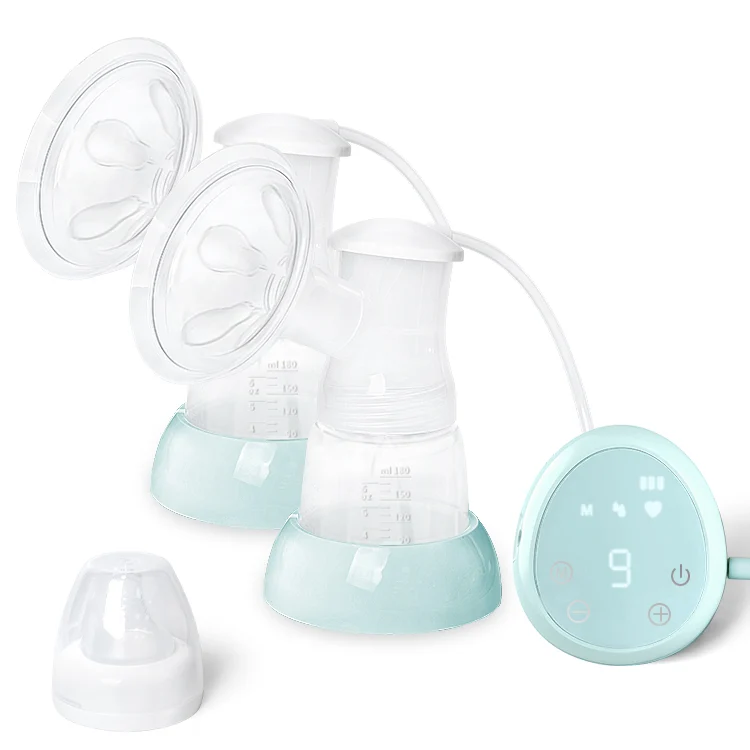 Breast pump with LED display and touch control panel illuminated
