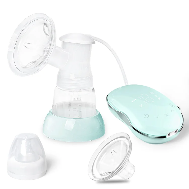 Close-up of the liquid silicone flange with anti-colic spiral pattern