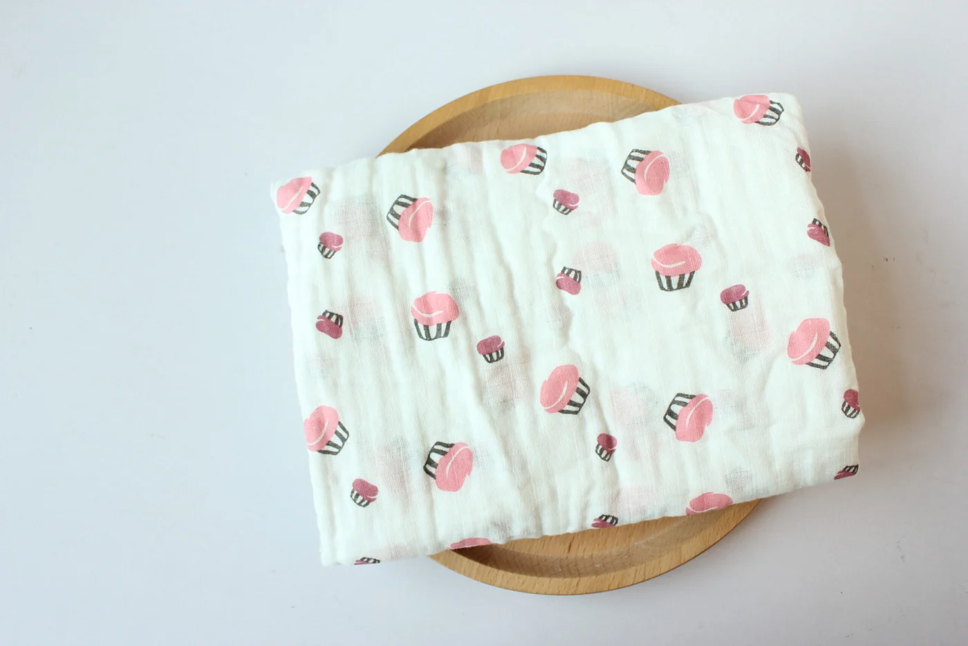 Newborn Unisex 2-Layer Bamboo Cotton Muslin Receiving Baby Swaddle Blanket