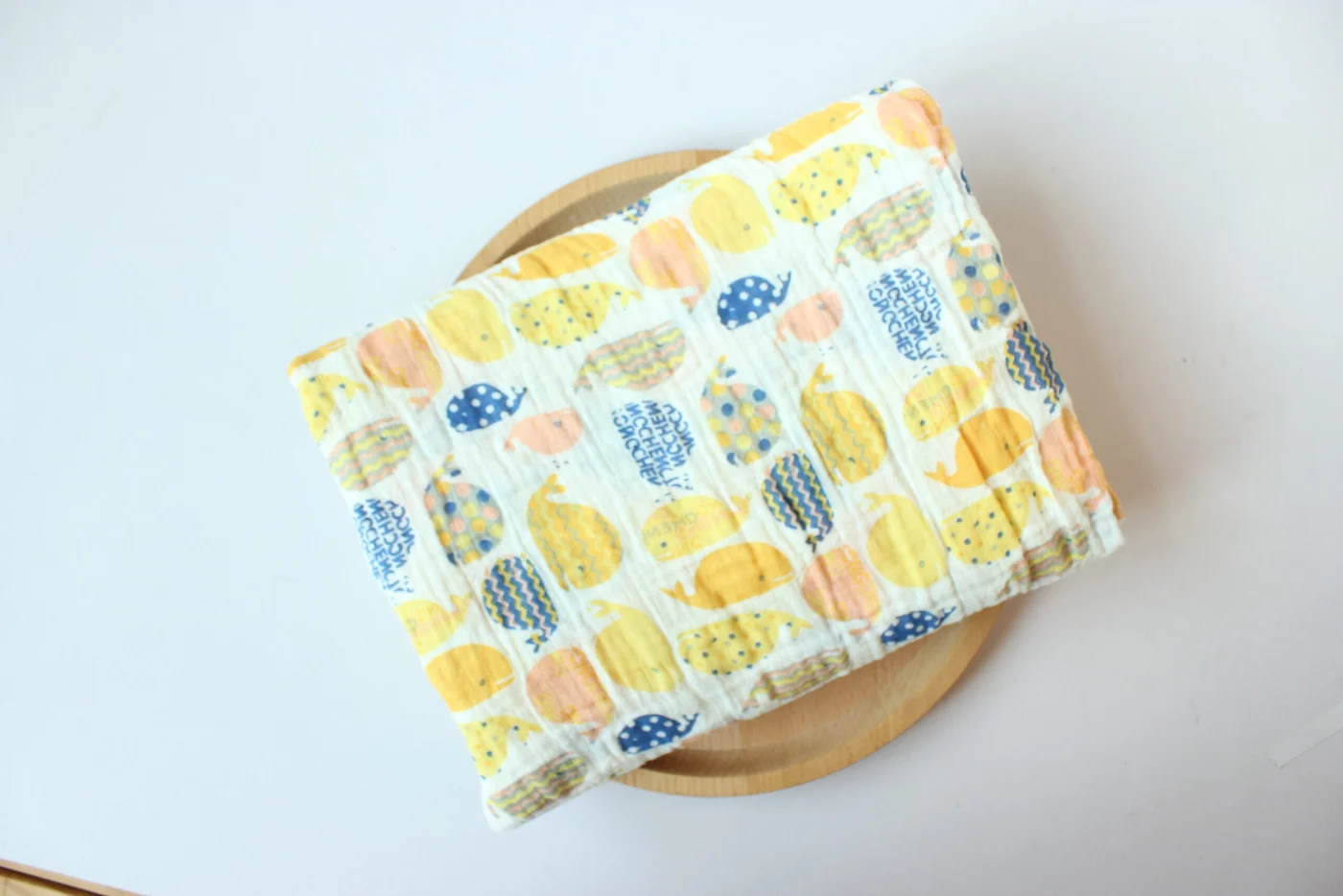 Newborn Unisex 2-Layer Bamboo Cotton Muslin Receiving Baby Swaddle Blanket