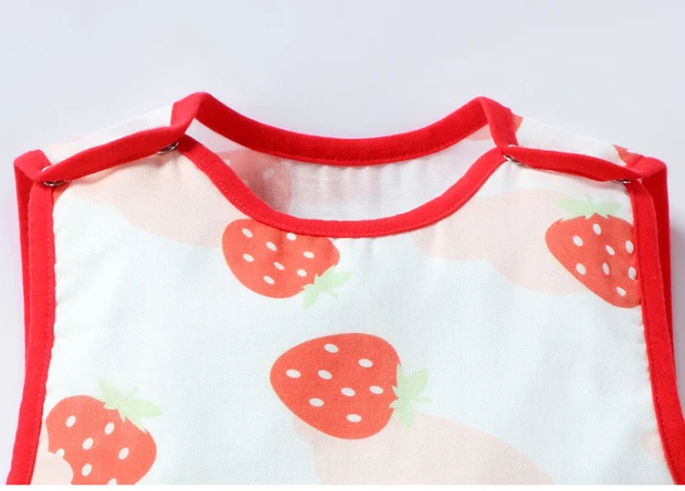 Navy baby sleep sack with snap buttons, folded and ready for packaging