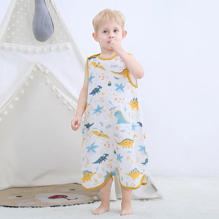 Green baby sleep sack with snap buttons open, showing the neck opening