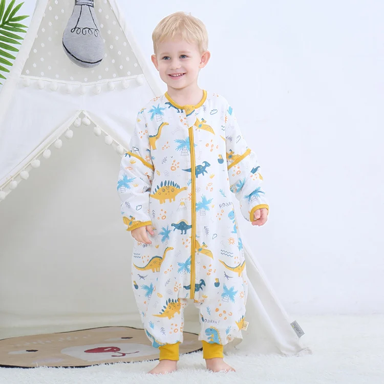 White sleeping bag with sleeves detached, laid flat on a surface
