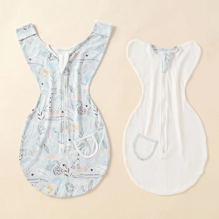 2-Way Zipper Soft Lightweight Wearable Baby Sleeping Bag Set