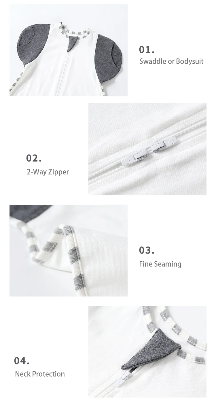 Back view of the sleep bag showing the 2-way pull headband