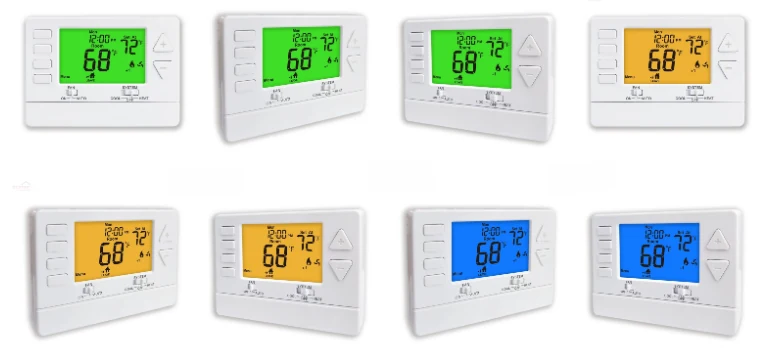 Model 3105 wired 24V two stage programmable air conditioner thermostat, view 4