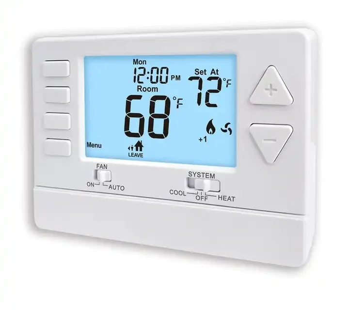Model 3105 wired 24V two stage programmable air conditioner thermostat, view 3