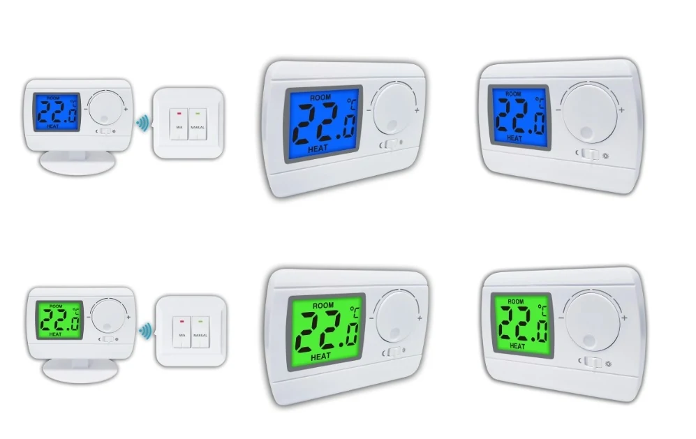 E3RF-L wireless RF gas boiler thermostat with colour LCD and matching receiver, view 7