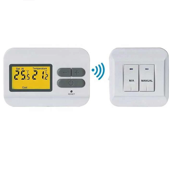 S2301RF wireless RF gas boiler thermostat with desk holder and receiver